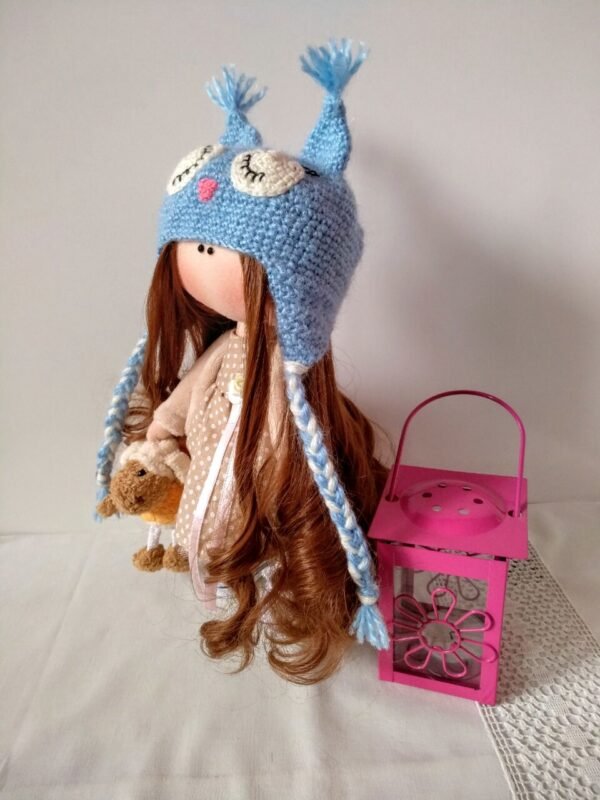 Χειροποίητη κούκλα διακόσμησης μπλε