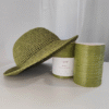 Χειροποίητο καπέλο από ραφία πράσινο