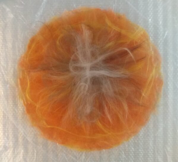 Χειροποίητο λουλούδι από μαλλί φελτ πορτοκαλί