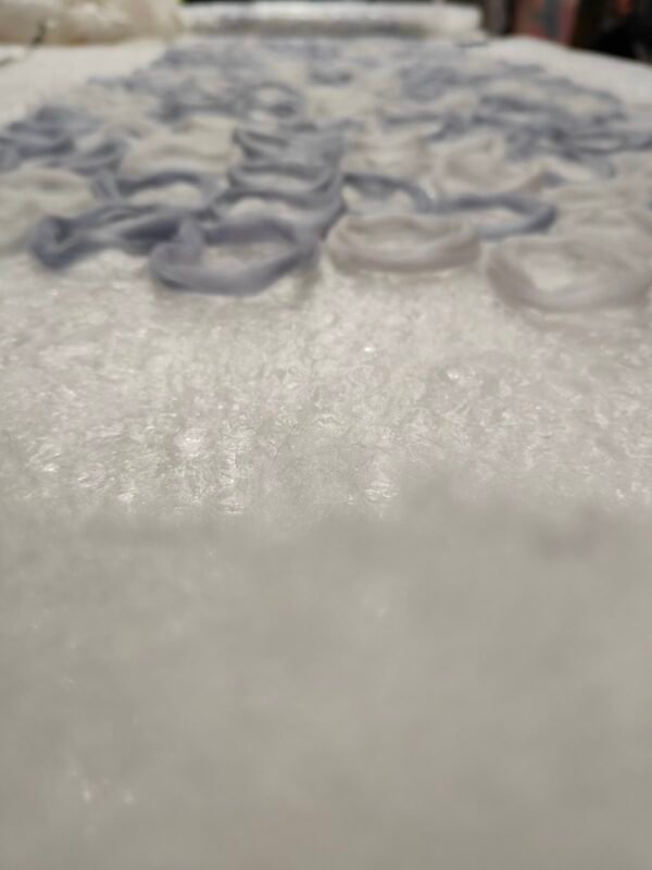 Χειροποίητο μάλλινο κασκόλ (felt) γκρι