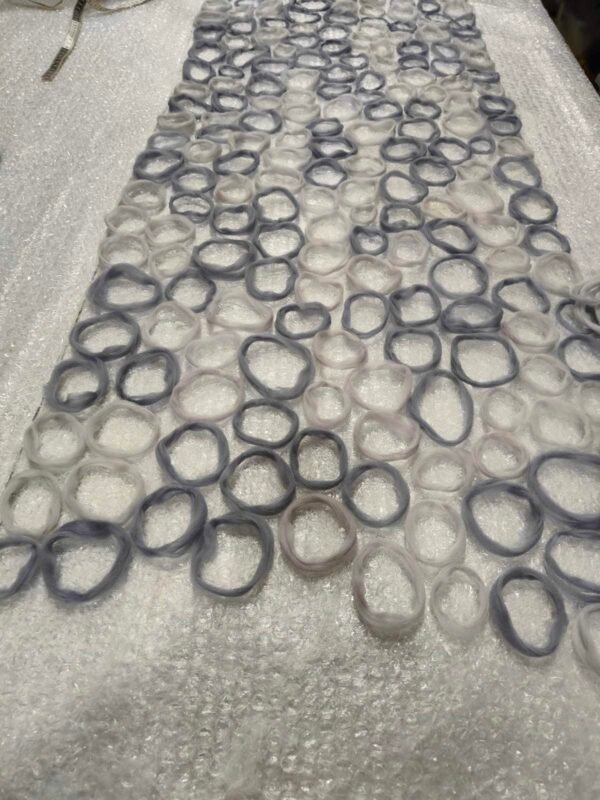 Χειροποίητο μάλλινο κασκόλ (felt) γκρι