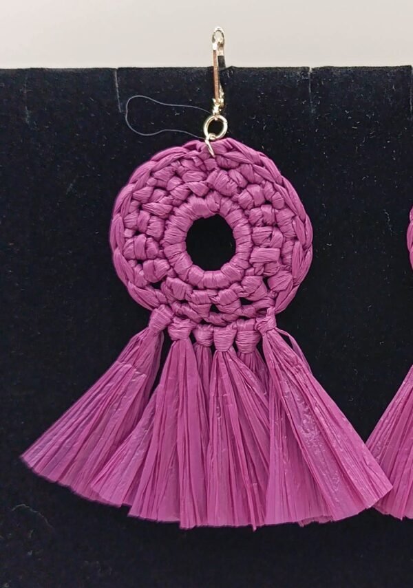 χειροποίητα σκουλαρίκια raffia 07-3